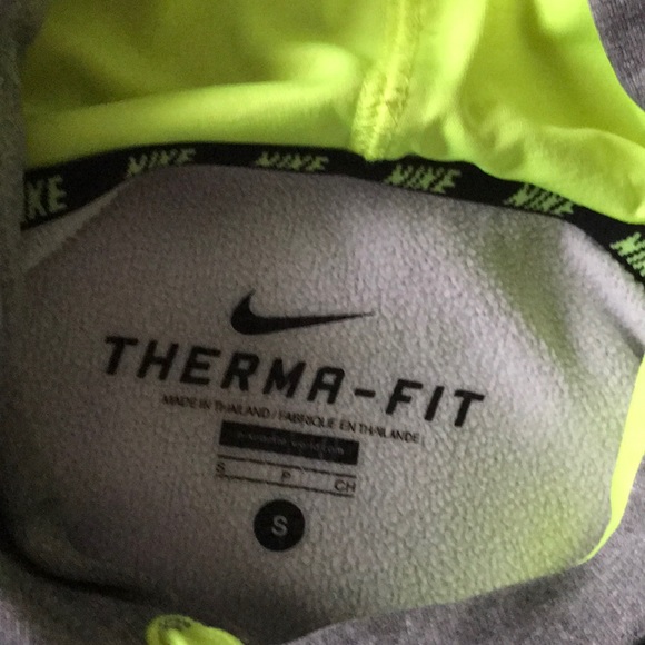 Nike Grey and Volt Colored Hoodie - Picture 3 of 3